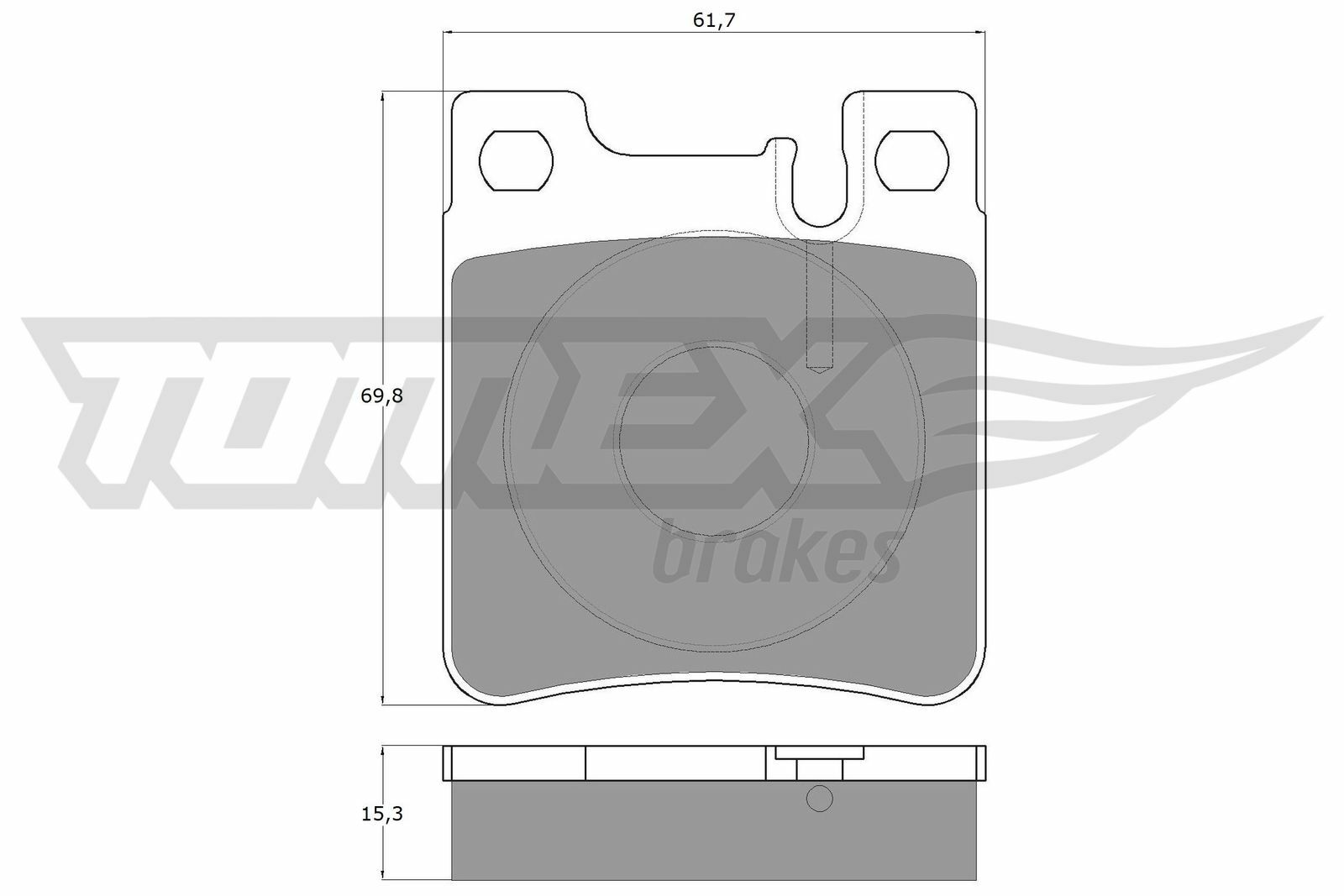 Sada brzdových destiček, kotoučová brzda TOMEX Brakes